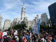 Aerial footage shows colossal crowds gathered in Philadelphia to protest against police brutality