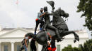 Trump threatens prison time after protesters attempt to topple Andrew Jackson statue near White House