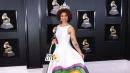 Joy Villa Trumps Last Year's Grammy Dress With Anti-Abortion Gown