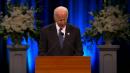Former Vice President Joe Biden speaks at Sen. John McCain’s memorial