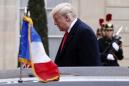 Trump condemned for missing Armistice ceremony at US cemetery because of 'poor weather'