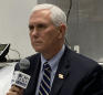 Pence says he was "encouraged" to stay at White House, not join Trump at church
