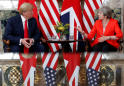 Trump vows 'great' trade deal with UK, abruptly changing tack on May's Brexit plan