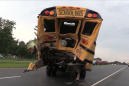 Truck driver in school bus crash helps free trapped kids, then collapses