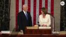 State of the Union: On the podium, Nancy Pelosi shifts between nice and ice with President Trump, VP Mike Pence