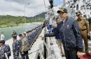 Indonesia president visits islands also claimed by China
