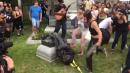 Protesters topple Confederate statue in North Carolina
