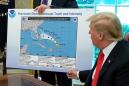 President Trump Displays Altered Hurricane Dorian Forecast Chart Showing It Was Expected to Hit Alabama