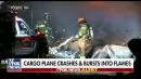 Cargo plane crashes, bursts into flames in Ohio