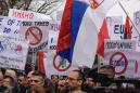 Kosovo Serbs protest Pristina's tariff