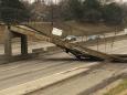 Pedestrian bridge falls onto Detroit freeway after collision