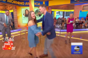 Tinder couple awkwardly meet for the first time on live TV after 3 years of messaging