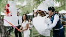 Instead Of Cutting Cake, This Couple Smashed Open A Wedding Cake Piñata